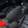 Black Leather Car Armrest Box Cover Pad Handrest Case For Corvette C6 2005-2013