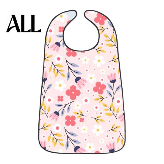 Durable Floral Bib Adult Bib, Waterproof Easy Clean Feeding with Oil-proof Printed, Elderly Clothing Protector, for Seniors Dining Aid Stylish Senior