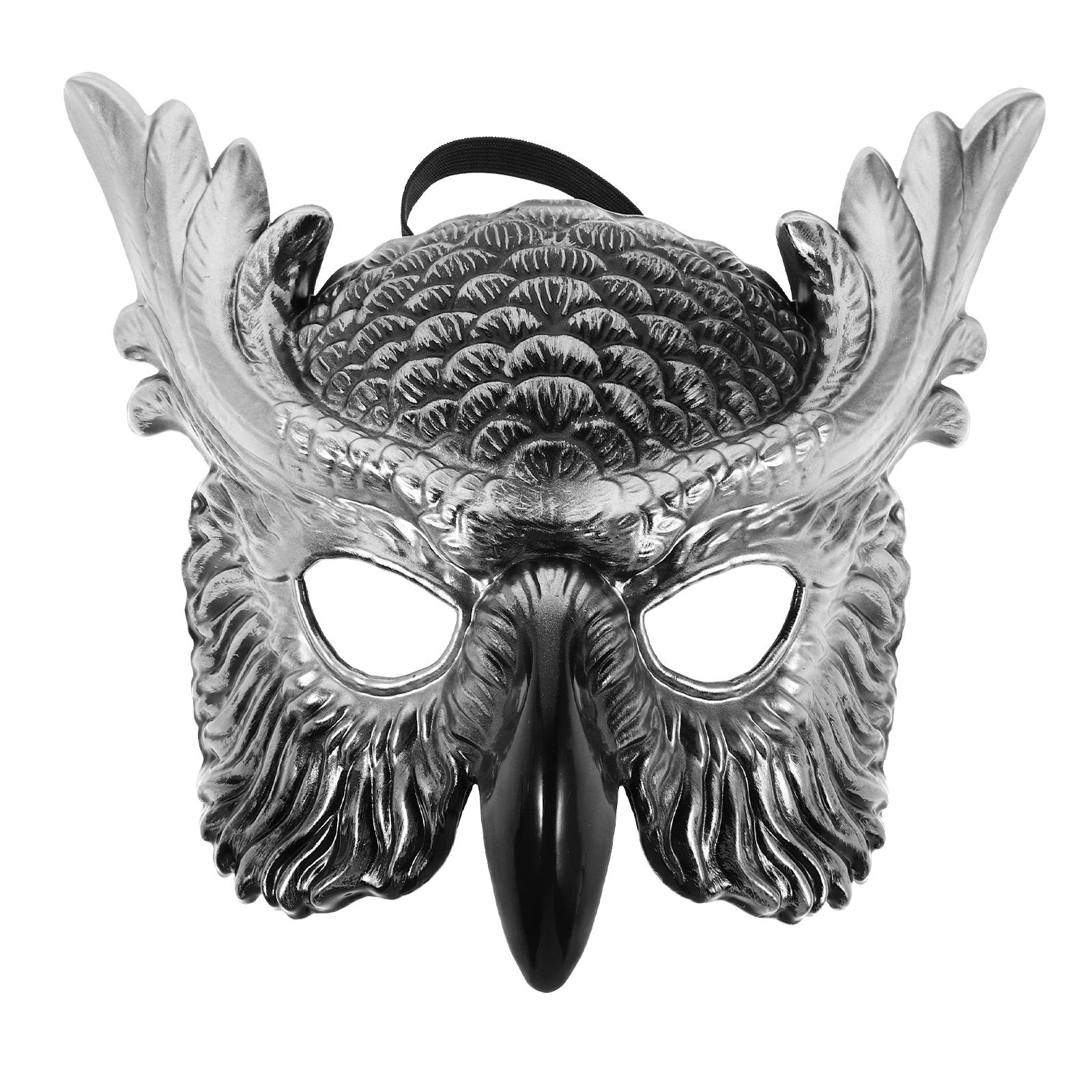 

Halloween Mask Owl Masquerade Masks For Adults Kids Plastic Half Face Animal Accessory For Carnival Cosplay Party Decorations срібний