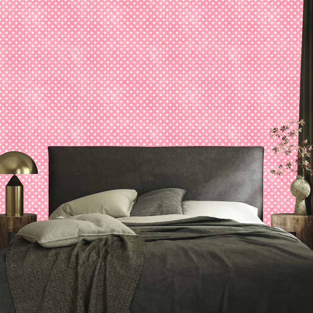 Powder Pink Stars Wallpaper, Clear Detail for Living Room and Bedroom 50x1000