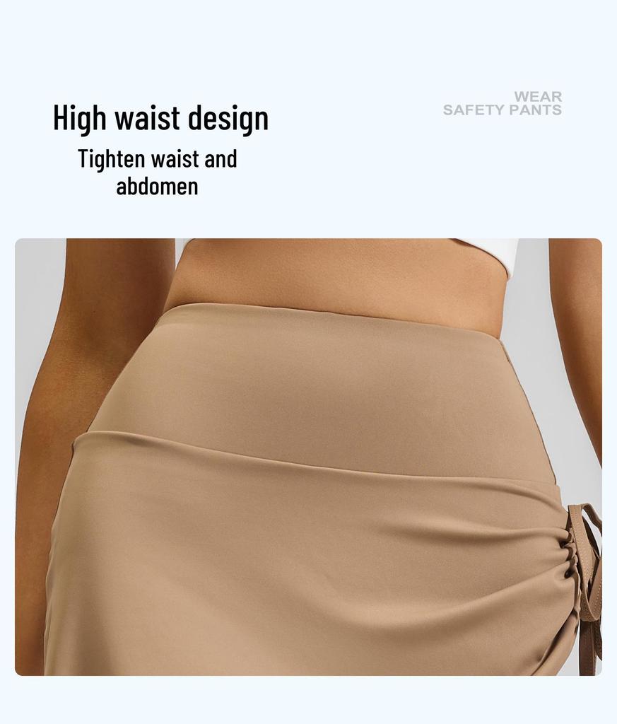 Pleated High-Waisted Flare Yoga Culottes