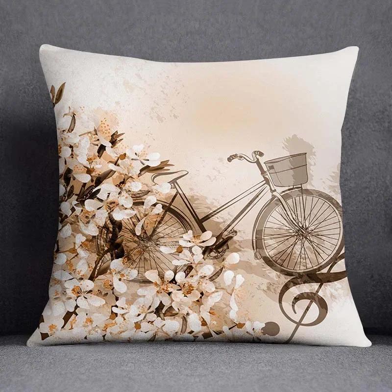 Musical Note Guitar Series Pattern Home Decoration Pillow Case Square Office Cushion Cover
