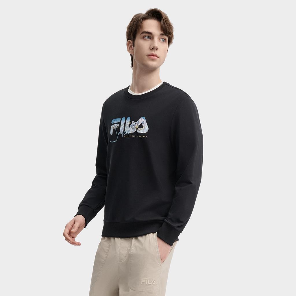 New FILA Sweatshirt Men's Jet Black F11M438204FBK