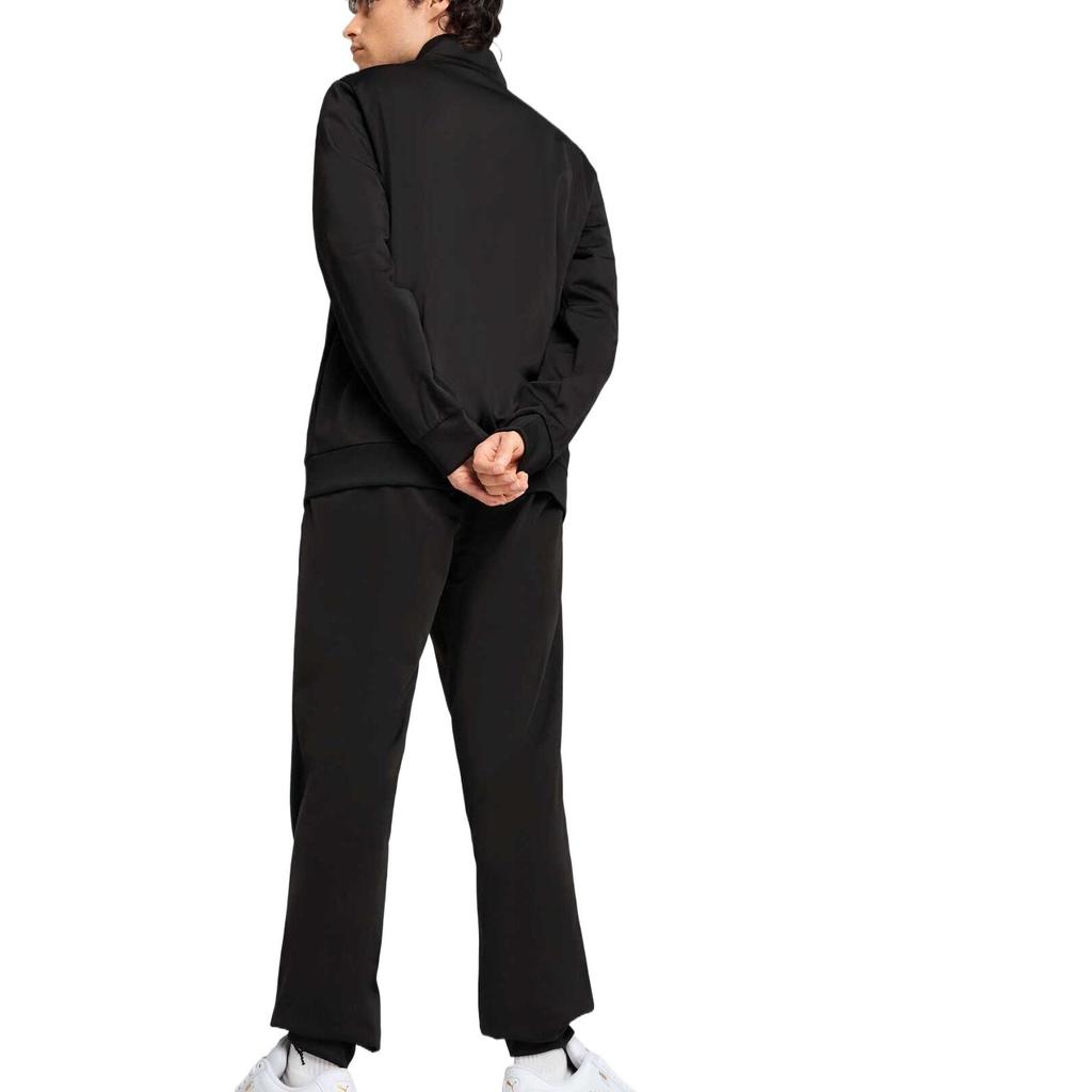 Puma Solid Color Simple Fashion Versatile Jacket And Long Pants Casual Sports Suit Men suit Black 687648-01