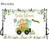 Mocsicka Baby Shower Photography Background Tropical Jungle Animals Party Decoration Props Child Portrait Photo Backdrop Banner