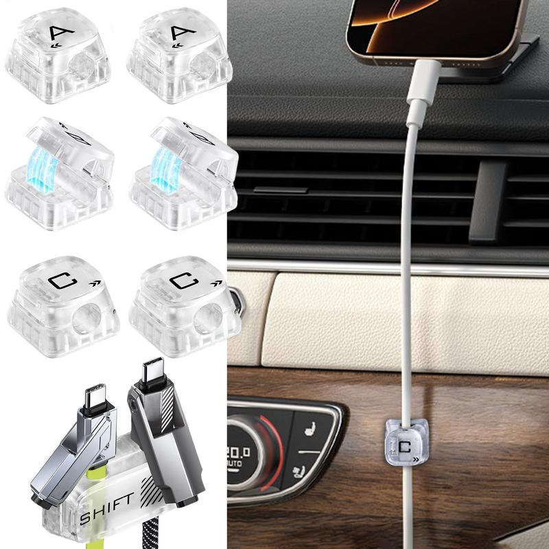 Magnetic Cord Holder Multipurpose Phone Charging Cable Management Clip Cords Wire Organizer for Wall Nightstand Accessories