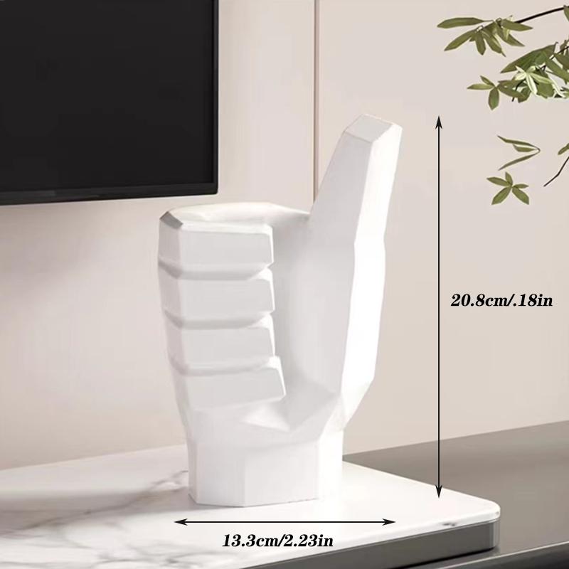 2025 New Modern Style Geometry Gesture Sculpture Resin Abstract Hand Love Statue Figurines Creative Wedding Home Living Room