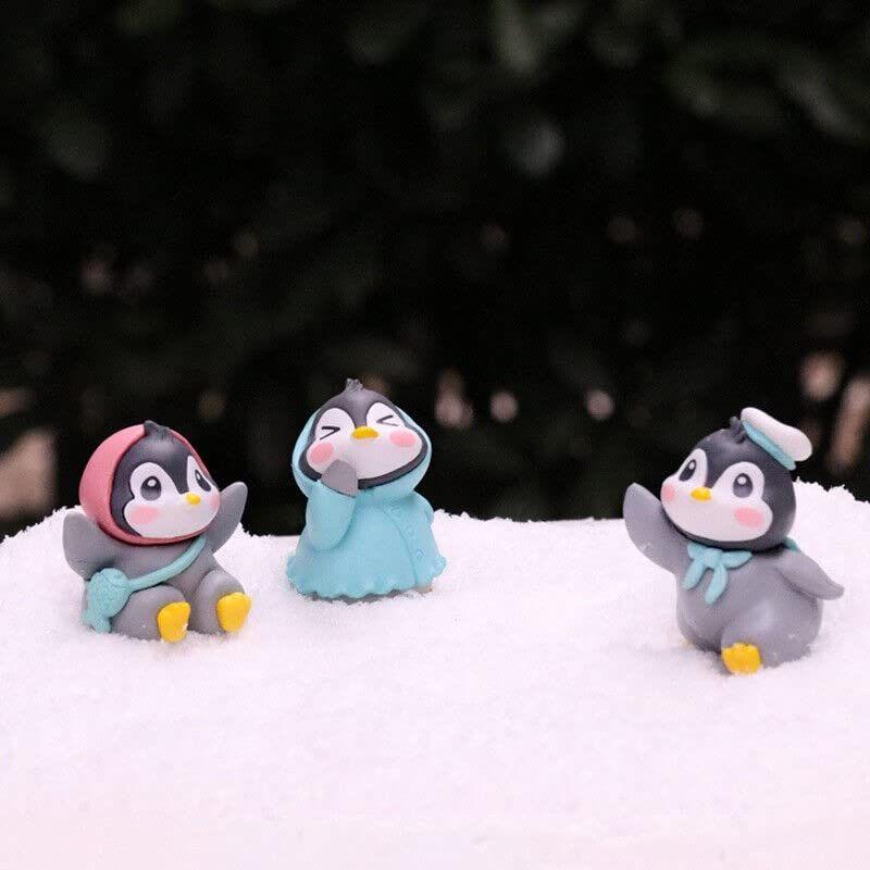 1 Set (6 Pcs) Cute Penguin Miniature Figurines Showpiece | Gift for Him/Her, Return Gift, Home Decor, Table, Car Dashboard