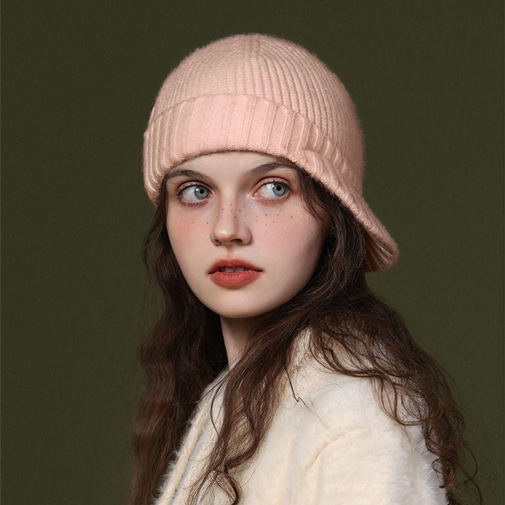 Cold Resistant Bonnet Caps Windproof Ear Protection Casual Warm Knitted Hat  for Women Girls