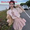Lolita Style Summer Suit For Women With Pvc Fabric And Button Details For Casual Wear