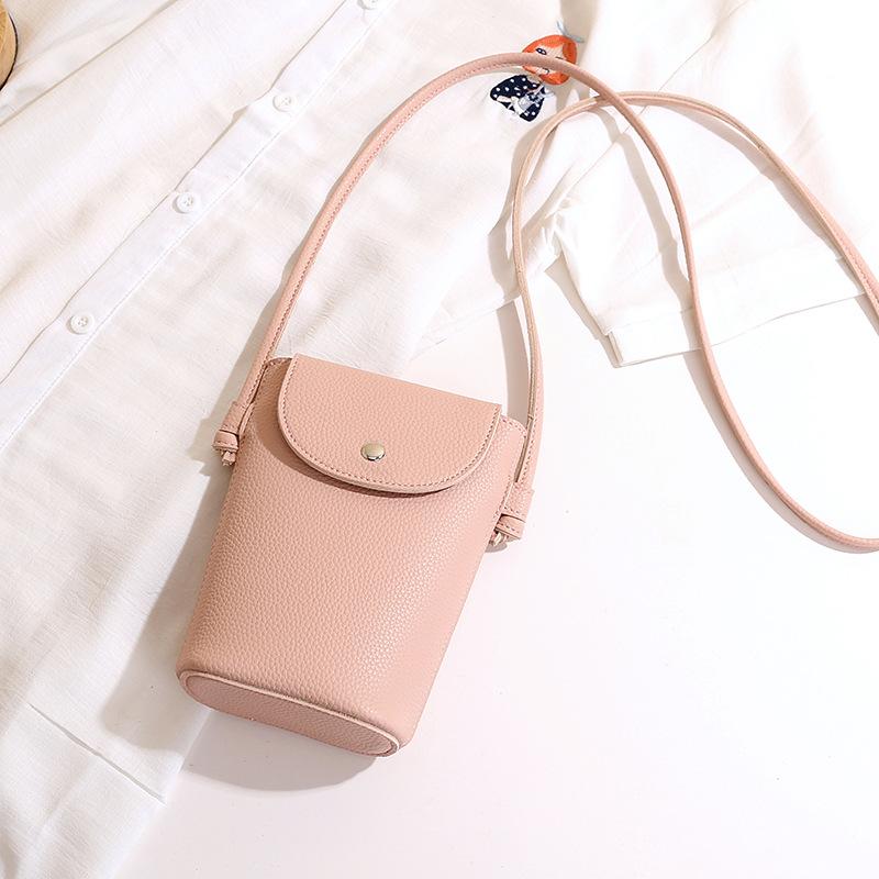 New Pu Leather Mobile Phone Bag Women's Small Flap Shoulder Crossbody Bag Daily Hasp Purse Casual Outdoor Travel Key Wallet Sac