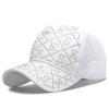 ZHENYUEQI Rhinestone Mesh Baseball Cap