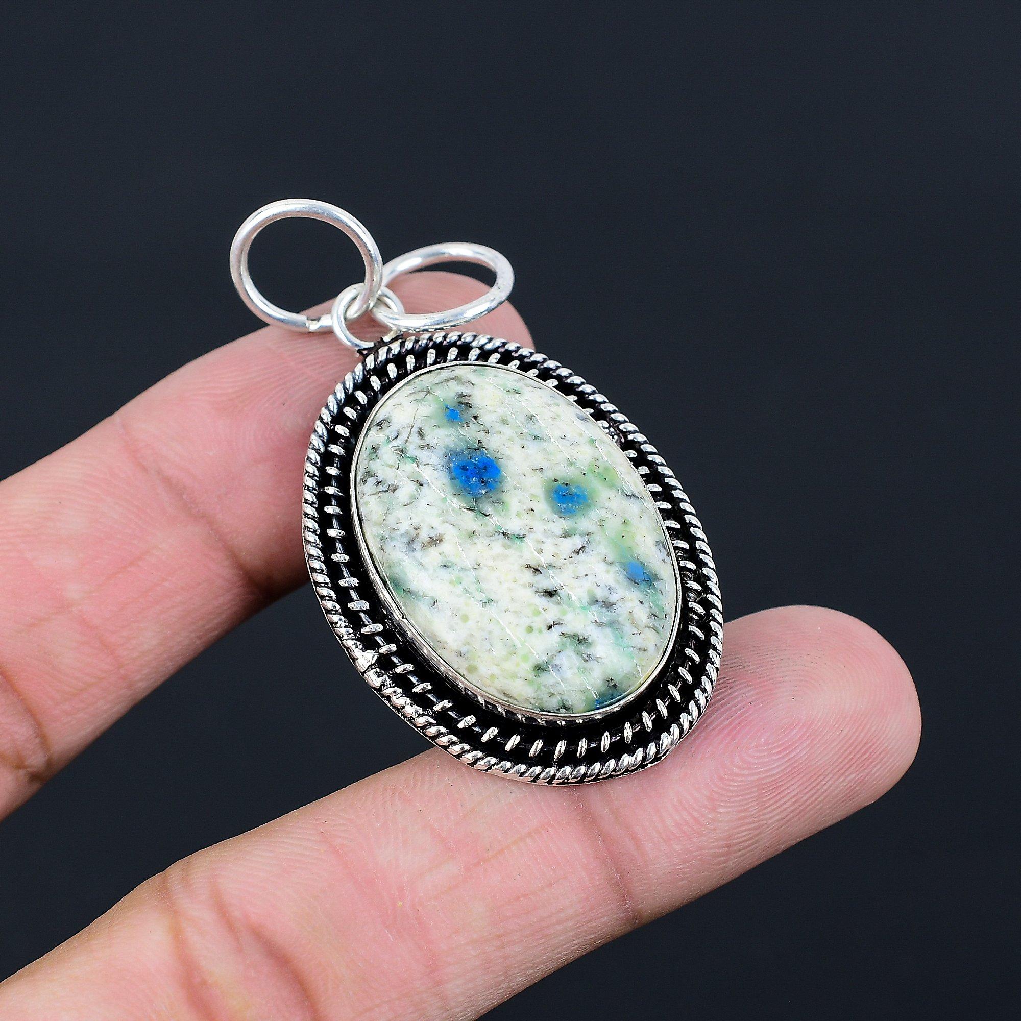 Daughters Day Deal 925 Silver Oval K2 Jasper Gemstone Sister New Pendant Jewelry