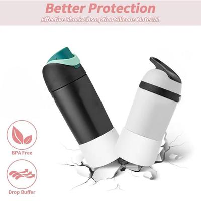 2Pcs Silicone Boot for Owala Bottle 16 Oz Protective Cover for Owala Kids Water Bottle Durable Anti-Slip Bottom Compatible with 14 Oz Stylish Sleeve