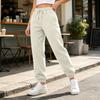 Pantalones de chándal con forro para mujer, color suelto para uso casual diario