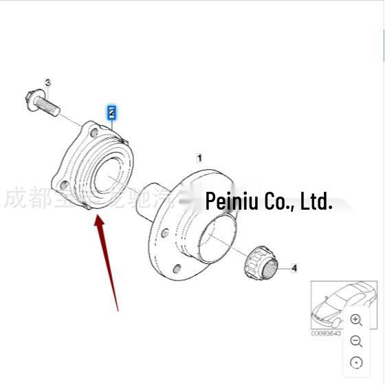 Kompatibilní-Náboj ložiska zadního kola pro BMW řady 525/528/530 (2000-2006) - č. dílu: 33411095238