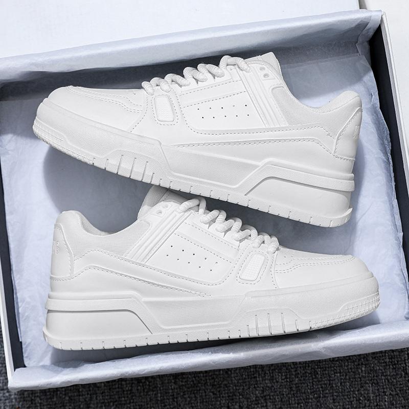 

Модные универсальные белые мужские спортивные туфли на платформе с толстой подошвой, повседневные кроссовки, дышащие, легкие кроссовки для бега, теннисные туфли 42