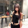 Summer explosion pure desire Spice girl style personalized design feeling pleated tube top short top women's versatile slim fit