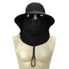 Wide Brim Boonie Sun Hat Face Mask Adults Sports Fishing Hiking Bucket Cap