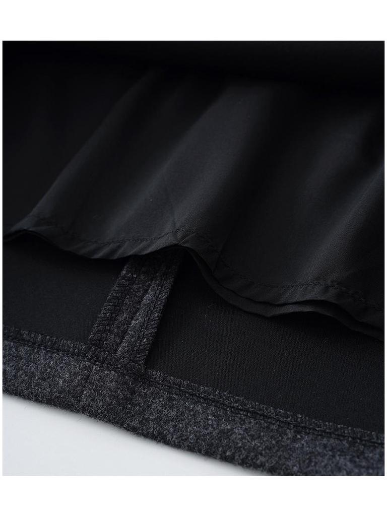 Chic High-Waisted Midi Skirt for Women, 2025 Fall/Winter: Slimming, Versatile, Knee-Length with Back Slit.