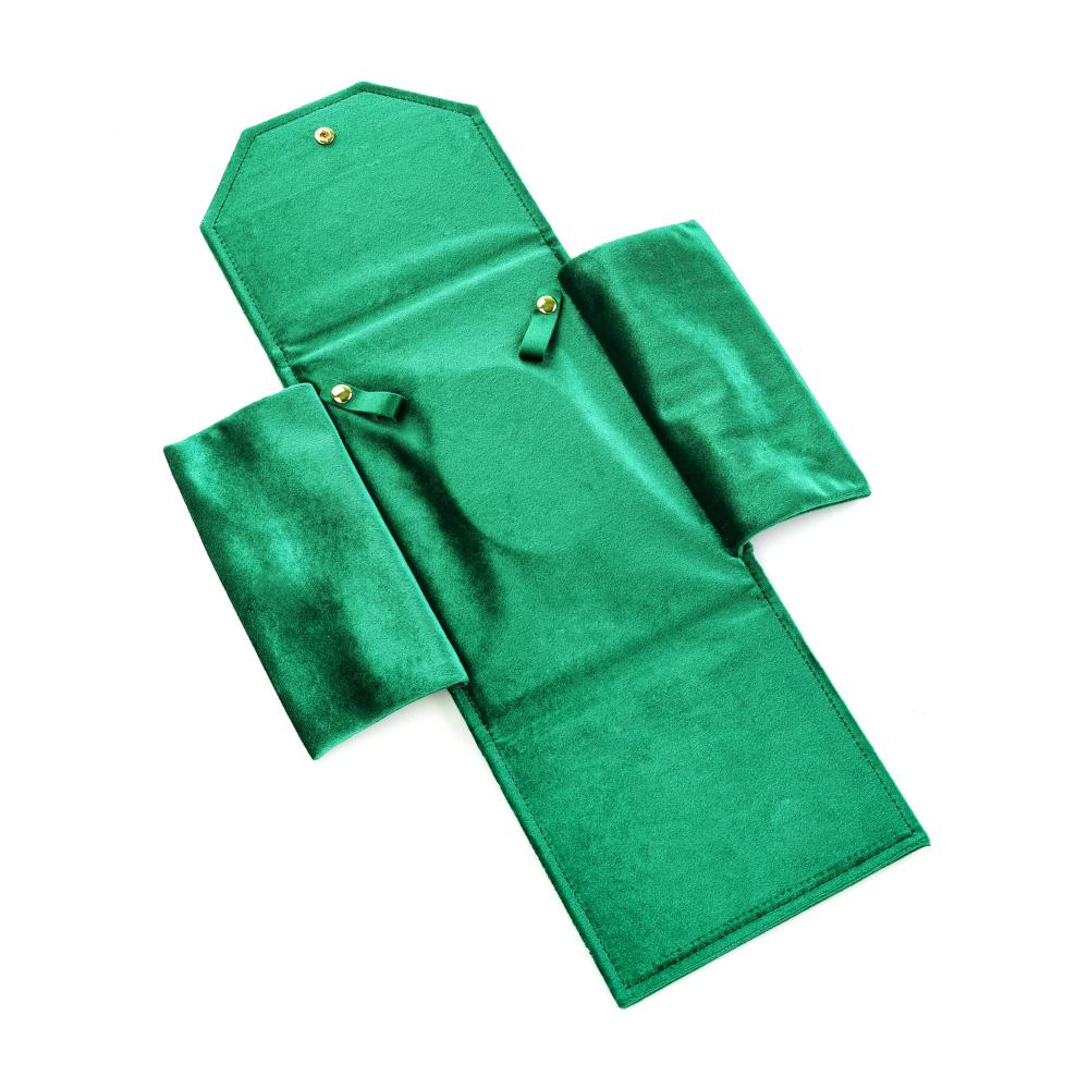 Hot Sale Luxury Velvet Envelope Jewelry Pouch Snap Button Necklace Storage Bag Pendant Gift Packaging Bag Custom Logo