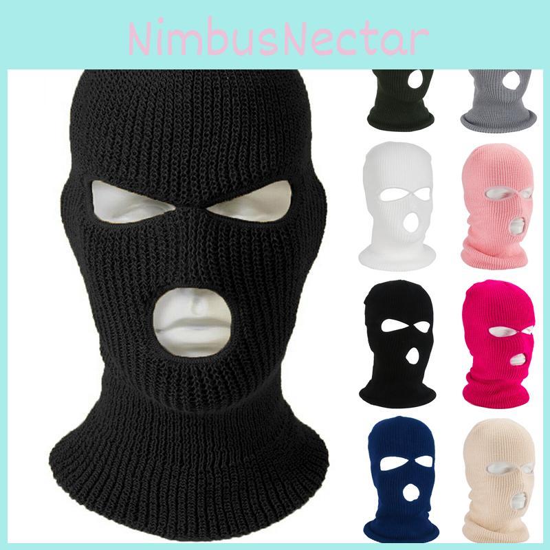 Versatile 3 Hole Balaclava Hood Beanie With Breathable Soft And Comfortable Fit