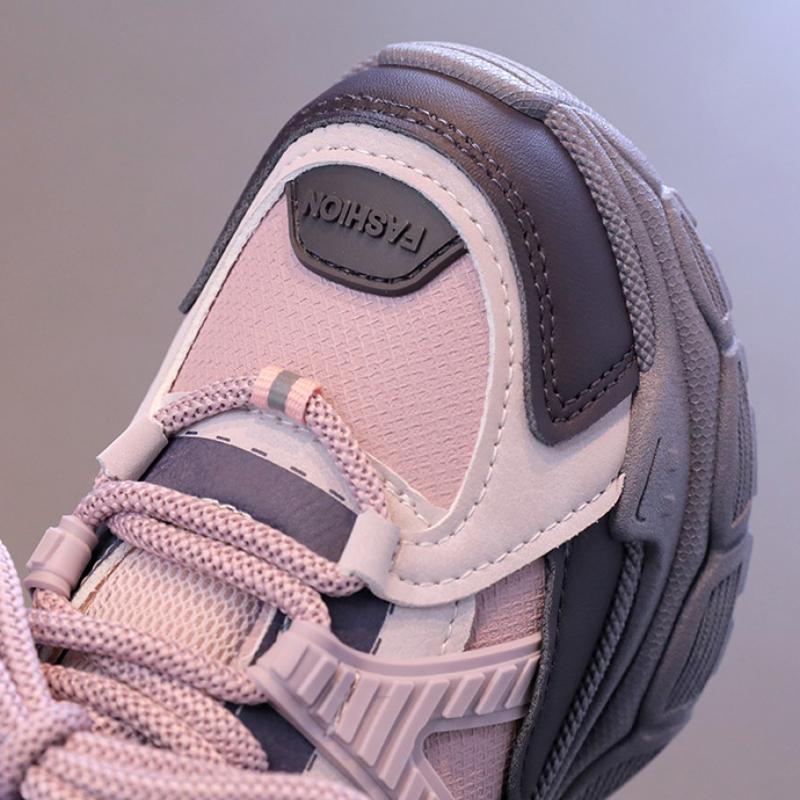 Girls Shoes Children's Sports Dad Shoes Spring and Autumn New Autumn and Winter Lightweight Older Children's Velvet Two Cotton Shoes