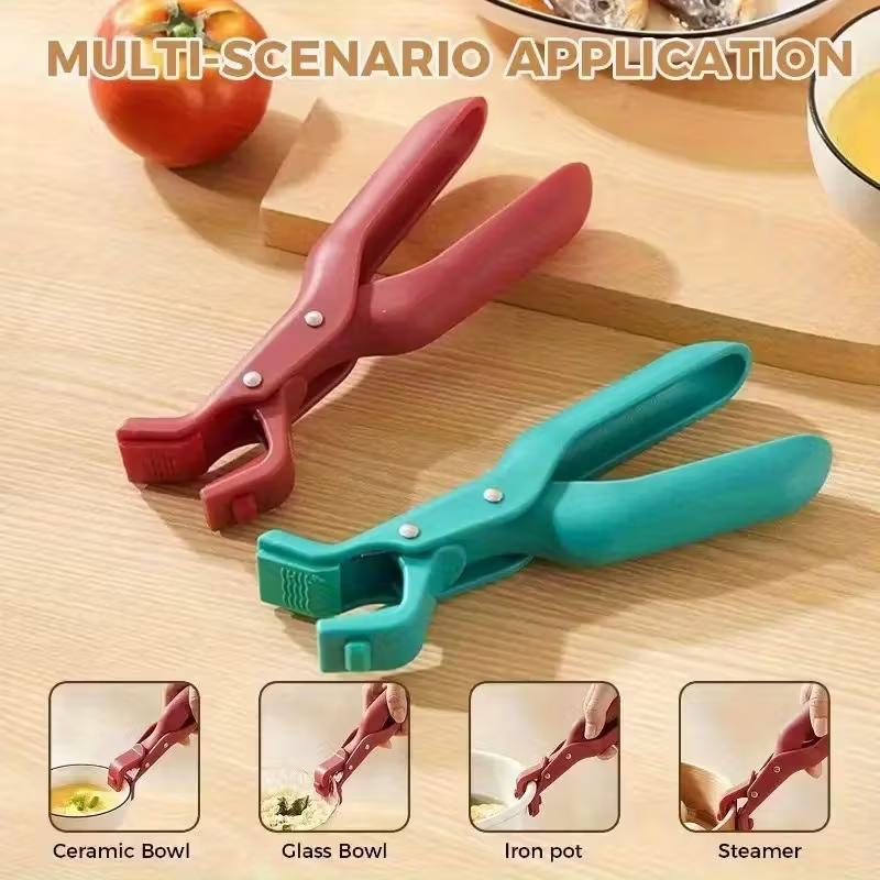 1/1pc Anti-Scald Gripper Clip Heat-Resistant Kitchen Clip for Moving Hot Plate Bowls Out from Pot Microwave Home Food Prep Tools