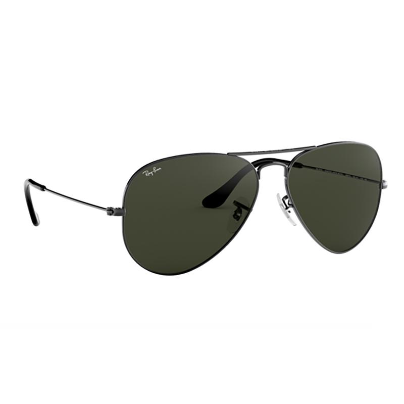 Ray-Ban Metal Round Frame Grey Aviator Sunglasses for Men
