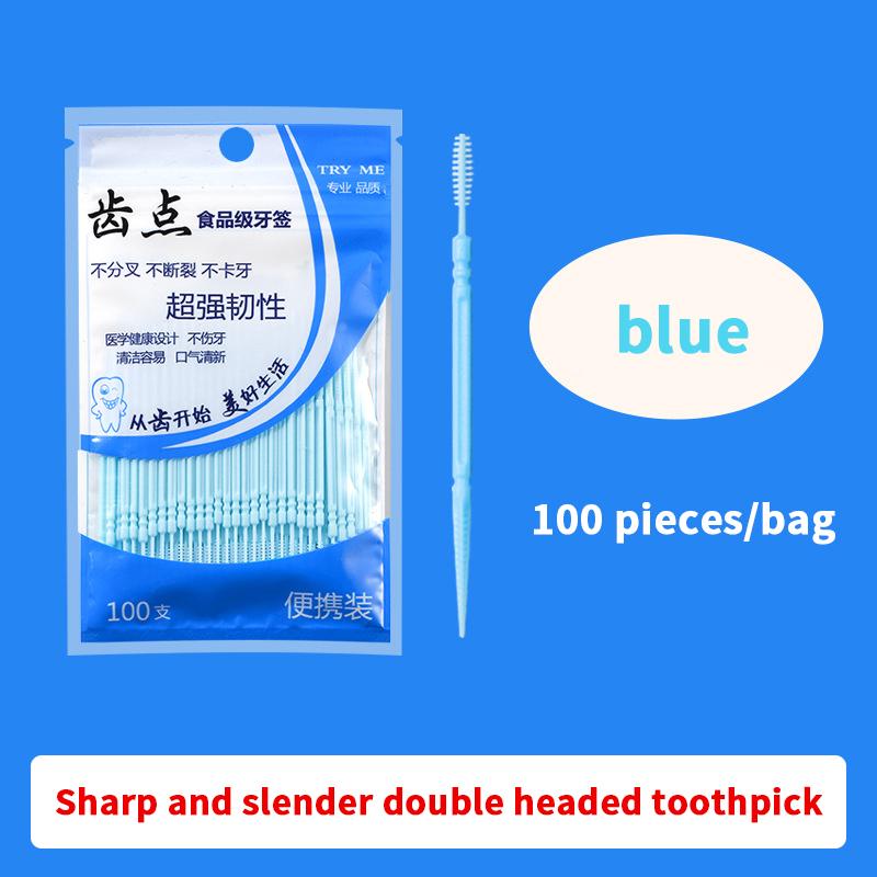 100/200 Stück Einweg-Familien-Doppelkopf Hochwertige Personalisierte Kreative Fruchtspieße Tragbare Ultrafeine Zahnstocher