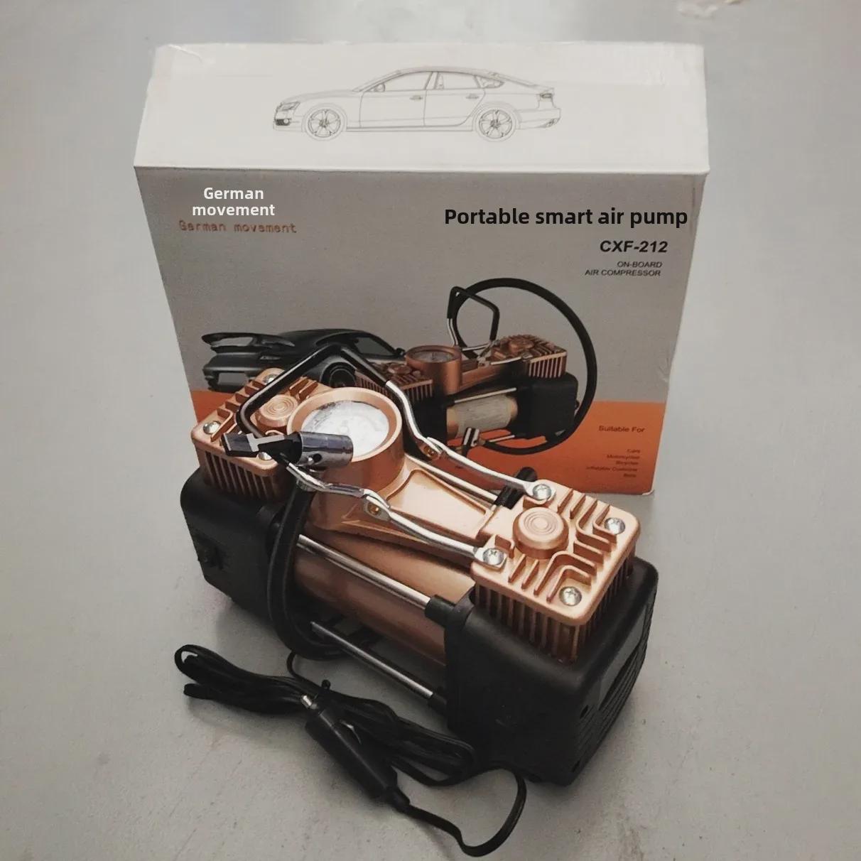 

Портативный 12 В высокомощный двухцилиндровый автомобильный воздушный насос