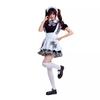 Akihabara melnbaltās animācijas kafejnīca rietumu restorāns viesmīlis kalpones tērps kalpones tērps