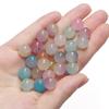 50pcs 8/10mm Double Color Jelly Result Round Glass Beads Loose Spacer Beads Pattern for Jewelry Making DIY Bracelet Necklace