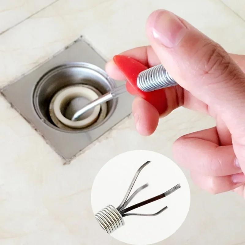 Cleaning Brush Pipe Unblocking Tool 60cm Pipe Sink Unblocker Drain Hair Cleaner Sink Refrigerator Foreign Matter
