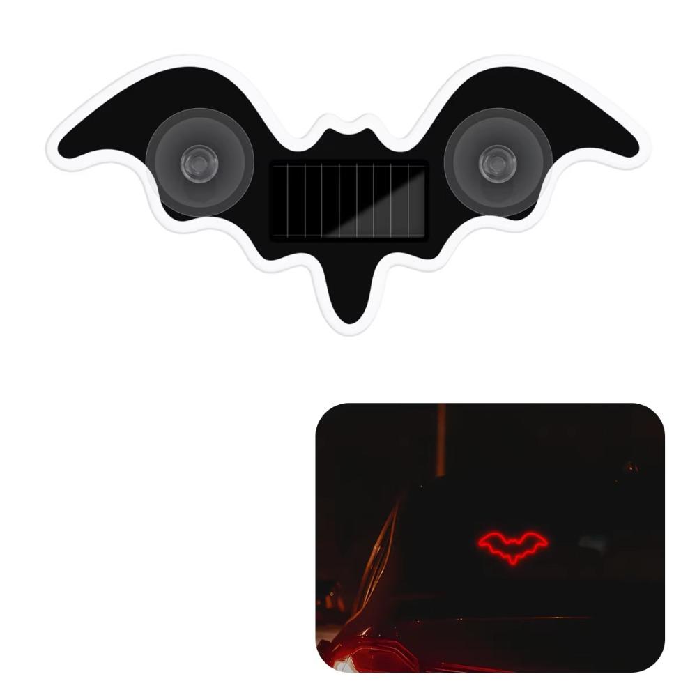 RGB Color Car Solar LED Light Dynamic Gradient Car Bat Shaped Ambient Lamp Car Decoration красный
