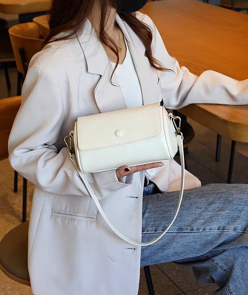 2026 New Round Bag, Underarm Bag, Genuine Leather Women's Bag, Fashionable and Versatile, Niche DesignHigh-Quality Crossbody Bag