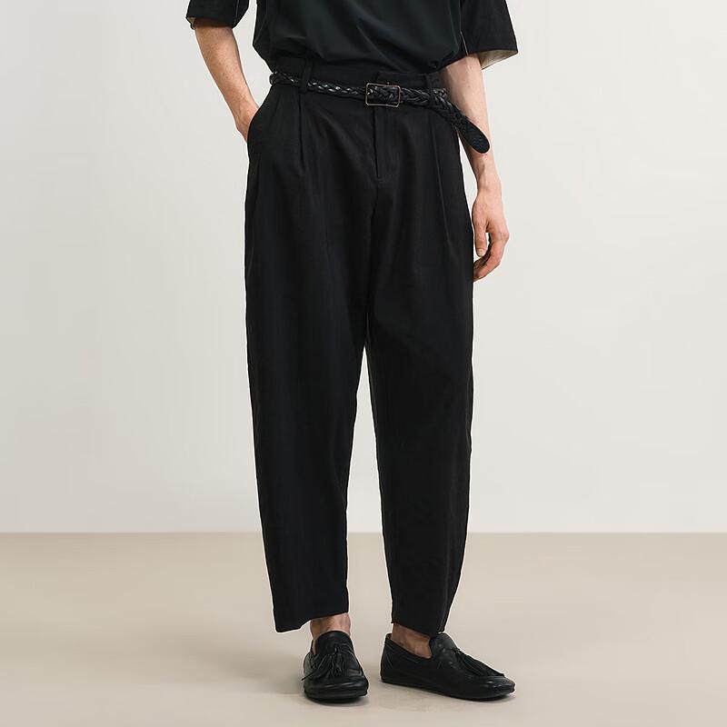 CROQUIS Men's 2025 Summer Loose Fit Curved Casual Pants