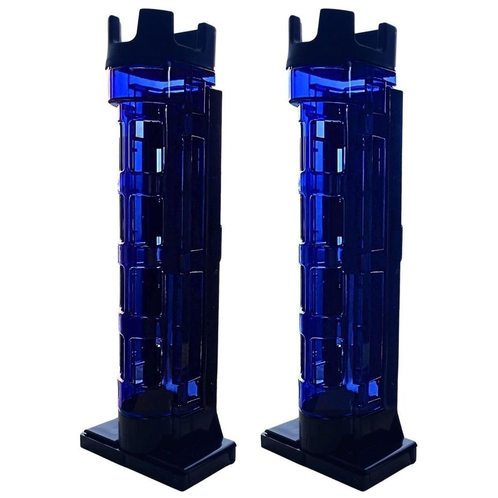 Daiwa Meiho Compatible Rod Holder Set of 2 Blue Polycarbonate Adjustable Fishing Stand for Tackle Box Cooler Pier Boat Gear