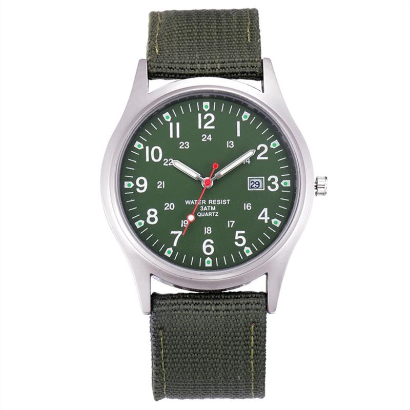 Men's Casual Nylon Band Quartz Sports Watch with Date Function