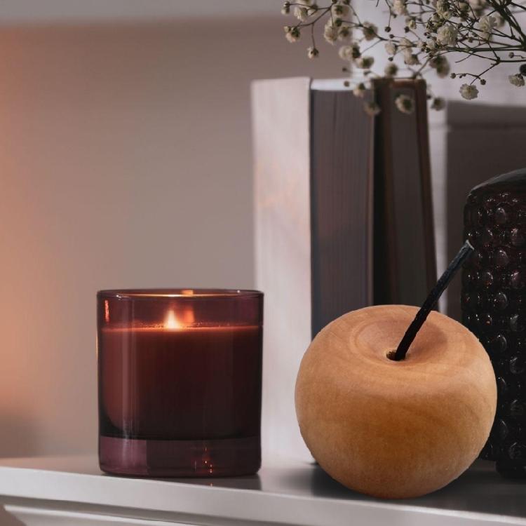 Wooden Apples Scented Diffuser Long Lasted Essential Oil Aromatherapies Dispenser Air Freshener For Office Living Room