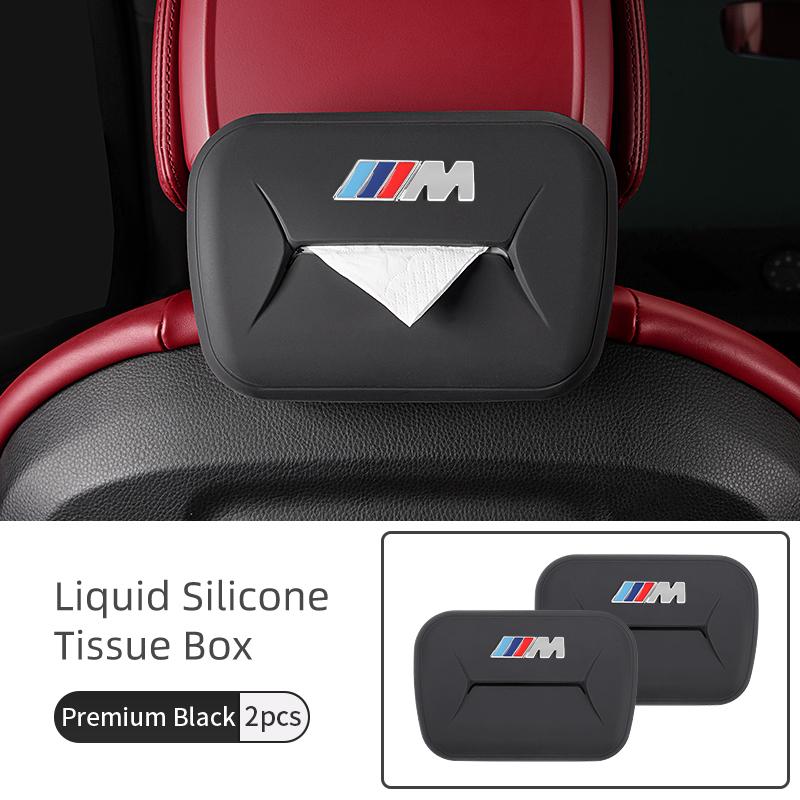 For BMW Hot 2025 For BMW 1/2PCS Silicone Tissue Boxes Car Interior Storage Boxs Accessories E91 E92 E93 E60 F10 F30 E39 E36 E87