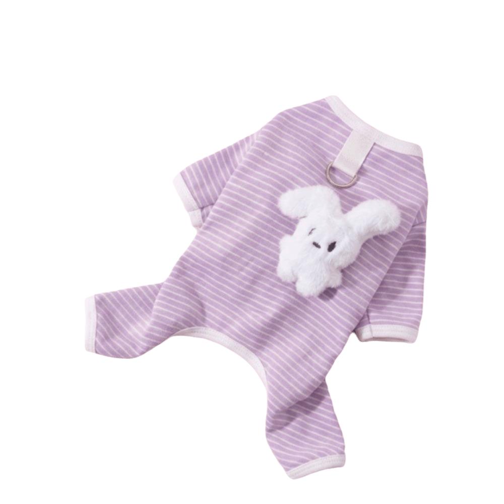 Striped Pet Four Legged Clothes Warm Pet Belly Cover Cute Puppy Warm Pullover Home Wear