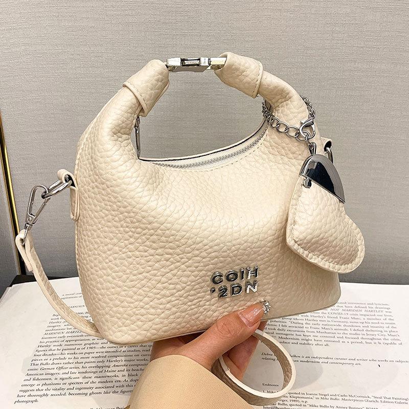 Niche Design Temperament Fashionable Lychee Pattern Wrist Bag Versatile High Sense Commuter Messenger Bag