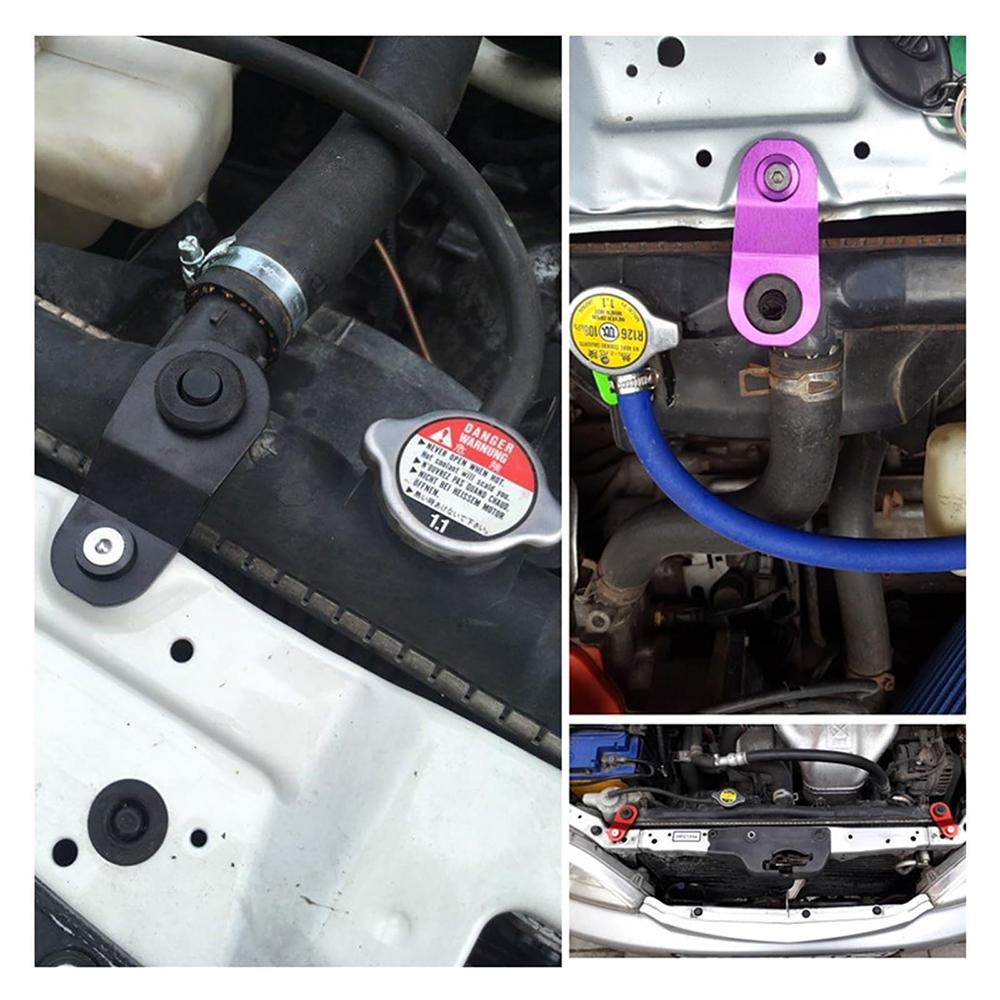 A Set Car Water Tank Bracket Water Tank Buckle Jdm For Honda Civic Ek Heat-Resistant Temperature Radiator Support Modified Parts