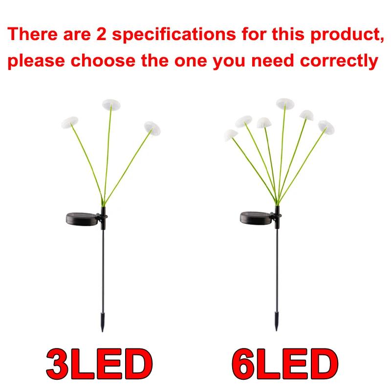 LED Outdoor Solar Mushroom Lights Garden Decor Jellyfish Sway Light Waterproof Patio Landscape Pathway Yard Lamp
