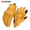 Atmungsaktive Motorrad-Rennsport-Handschuhe aus echtem Leder - Sturzschutz, Sommer-Fahrerausrüstung