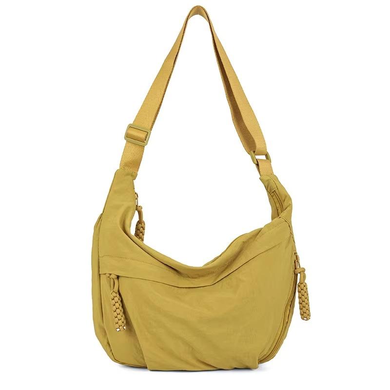 Fashionable and Minimalist Nylon Shoulder Bag High Capacity Women's Crossbody Messenger Leisure Versatile Purses Totes Hobos Bag