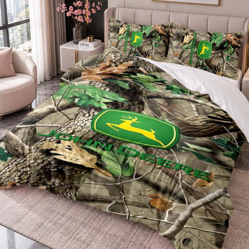 John Deere 3Pcs Bedding Set Duvet Cover With Two Pillowcases For Bedroom Home Decoration