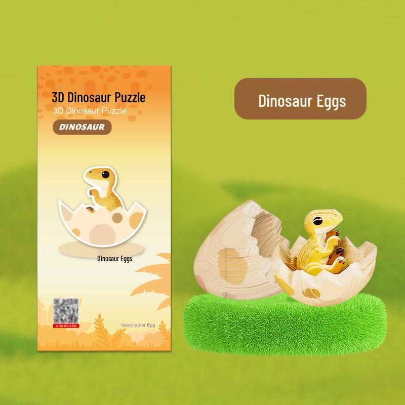 Dinosaur Egg 3D Puzzle Toy - Educational, DIY, Handmade Paper Assembly for Toddlers