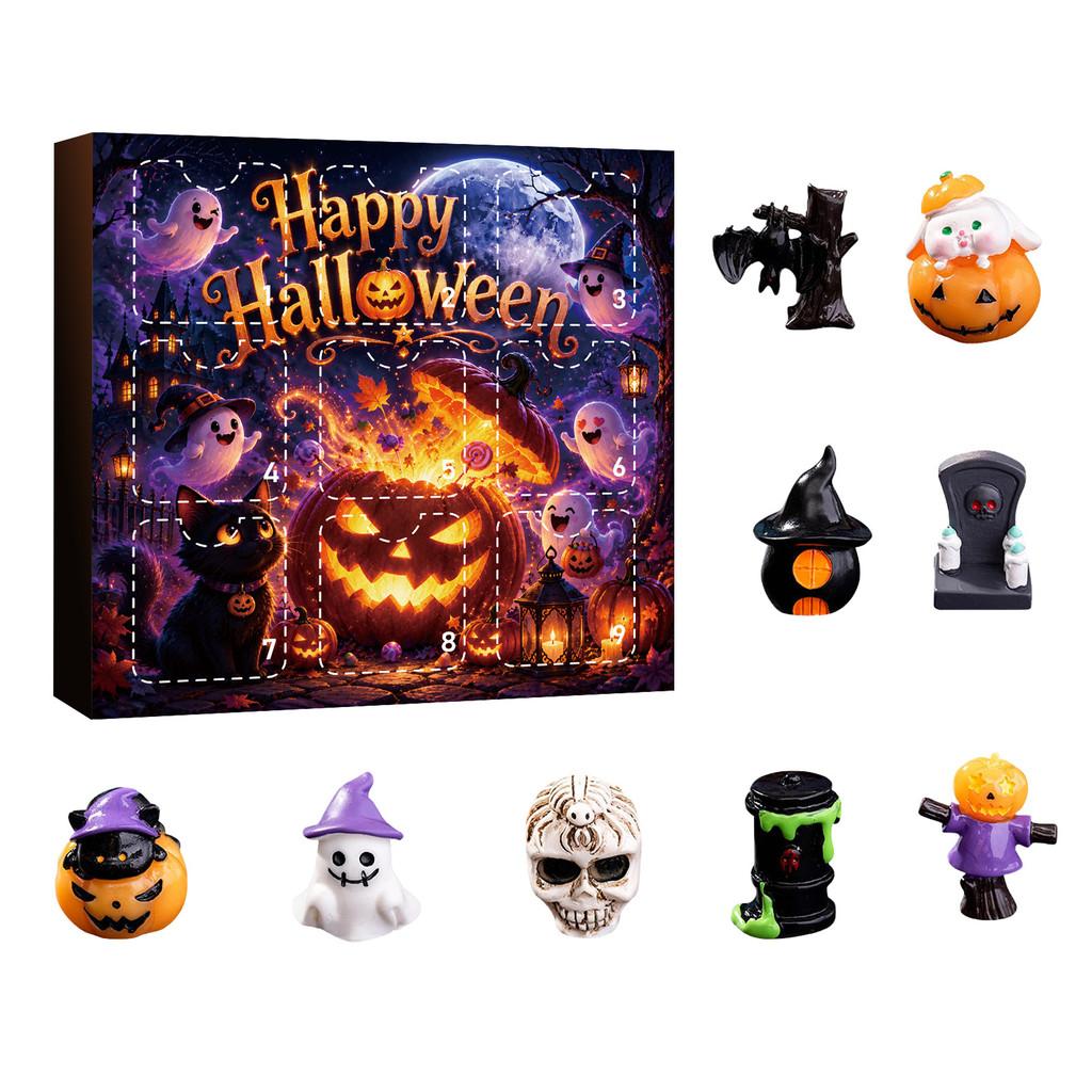 Halloween Skeleton Ghost Pumpkin Resin Figurines Set For Party Decor And Gift Giving